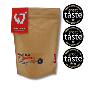 Brazilian Sul de Minas Coffee – 2-Star Award-Winner | Free Delivery from 47 Degrees Coffee